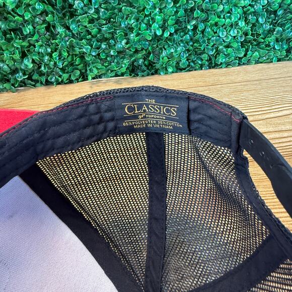 Lazy J Ranch Red & Black Elevation Classic Five Panel Trucker Hat Cowboy - Picture 6 of 8